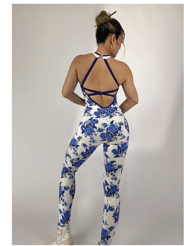 lafitwear original Chinese style panelled-button yoga one-piece leotard with high elasticity and peach butt fitness.